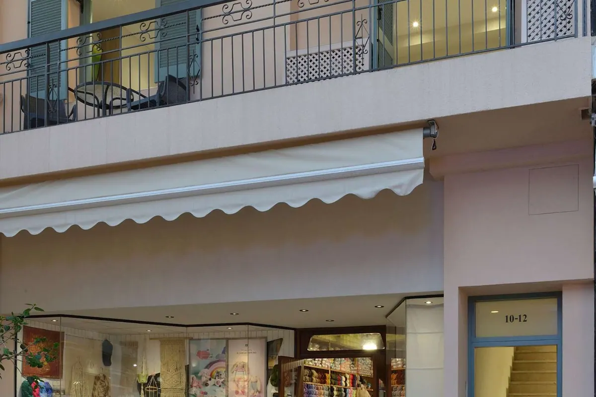 Amara Porto Living building on a shopping street in Chania Old Town